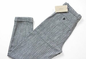 ☆未使用80%OFF☆ Casely-Hayford ◆ ジャガード織 テーパードパンツ 黒系 38 ( 定価6.9万) 裾ダブル ケイスリーヘイフォード ◆ZX15