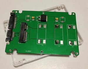 グリーン mSATA（Mini SATA）50mm→2.5インチSATA 7mm厚 SSD変換ケース　KINGSPECJP
