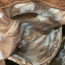 ｔ）イビザ IBIZA パイソンレザー 蛇革 ショルダーバッグ ダークブラウン系色 鞄 中古 ※保存袋有り_画像9