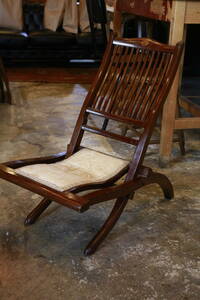 アンティーク ロー　チェア　折りたたみ　フォールディング　イギリス　椅子