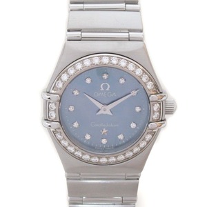 OMEGA オメガ 腕時計 コンステレーション ミニ 12Pダイヤモンド 腕時計 ブルー系 ステンレススチール 中古