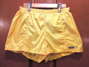  Vintage 90*s*NIKE nylon swimming shorts yellow size M*220628m6-m-swim Nike short pants swimsuit old clothes 1990s