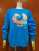 ビンテージ80’s90’s●インディアンプリントラグラン裏起毛スウェットsize L●220601k2-m-sws 1980s1990sネイティブアメリカン_画像1