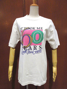 ビンテージ90’s●IT TOOK ME 60 YEARSコットンプリントTシャツ白size L●220602s5-m-tsh-ot 1990s古着トップスフルーツオブザルーム