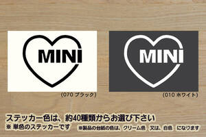 heart MINI (type2) ステッカー ミニ_クーパー_S_クラブマン_コンバーチブル_クーペ_ロードスター_カントリーマン_改_カスタム_ZEALミニ