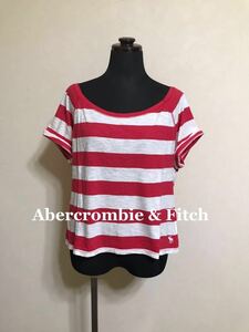 Abercrombie&Fitch A&F アバクロンビー&フィッチ カットソー ボーダー Tシャツ レディース トップス 半袖 サイズM