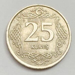  abroad coin Turkey 25krus② 2015 year 