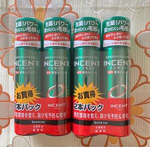 インセント 薬用育毛トニック 無香性 180g × 4個 (医薬部外品)