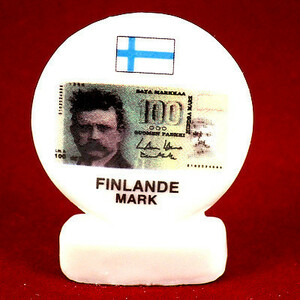フェーブ・フィンランド国旗100マルッカ/お札◆フランス限定フェーヴ◆ガレットデロワFEVEフェブ小さな置き物