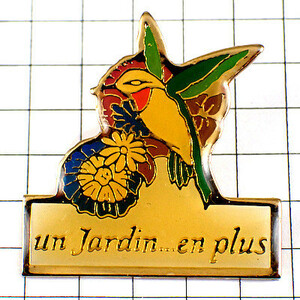  pin badge *... color. small bird . flower * France limitation pin z* rare . Vintage thing pin bachi