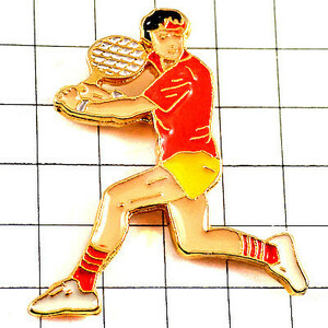  pin badge * tennis player re sheave red clothes * France limitation pin z* rare . Vintage thing pin bachi