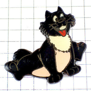  pin badge * red .. puts out Kuroneko black cat * France limitation pin z* rare . Vintage thing pin bachi