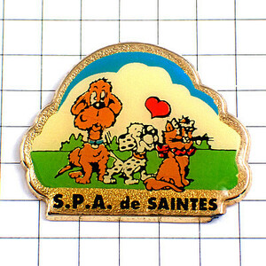  pin badge * dog . cat SPA Heart ... liking animal love .* France limitation pin z* rare . Vintage thing pin bachi