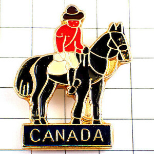  pin badge *.. Canada . horse police Police black horse * France limitation pin z* rare . Vintage thing pin bachi