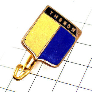 ブローチ・トノン＝レ＝バン黄色と青の紋章◆フランス限定アンティーク◆レアなヴィンテージもの