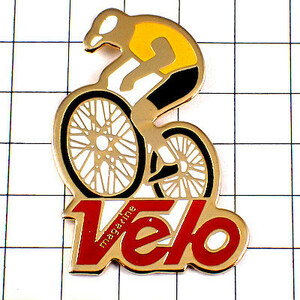 ピンバッジ・マイヨジョーヌ黄色シャツで自転車ツールドフランス選手◆フランス限定ピンズ◆レアなヴィンテージものピンバッチ