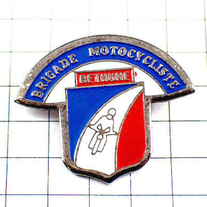  pin badge * bike . chapter motorcycle two wheel Police police tricolor blue white red * France limitation pin z* rare . Vintage thing pin bachi