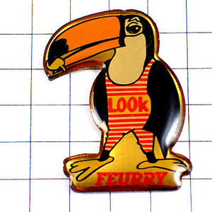  pin badge * oo is si. obi. bird simasima. coveralls clothes * France limitation pin z* rare . Vintage thing pin bachi