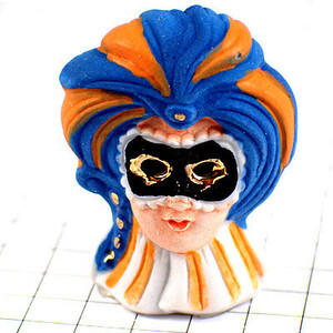 フェブ・ヴェニスのカーニバル黒いマスク仮面◆フランス限定フェーヴ◆ガレットデロワFEVEフェブ小さな置き物