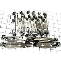 ブローチ製作用のピン針１０本セット２５ミリ銀色ニッケル_画像1