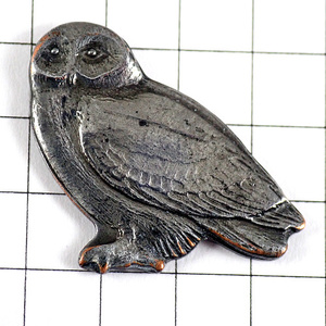  pin badge * silver color owl . ear zk bird pyu-ta- made * France limitation pin z* rare . Vintage thing pin bachi