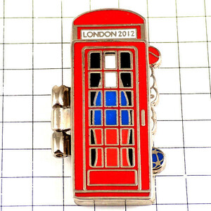 ピンバッジ・コカコーラ五輪オリンピック英国ロンドン赤い電話ボックス「ようこそ」ロシア語◆フランス限定ピンズ