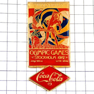 Значок значка Олимпийские игры в Стокгольме 1912 Coca-Cola ◆ Франция ограниченные значки ◆ Редкий винтажный значок