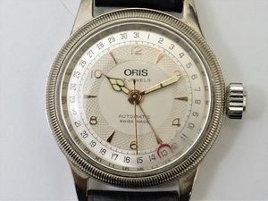 オリス ORIS S.A. 574 7400 17JEWELS SWISS MADE 腕時計 オートマチック メンズ レザーベルト 稼働 中古品 A1596