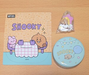 bt21 SHOOKY マグネット クッキーチャームコット プチキャン セット