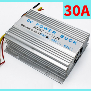 DC-DC コンバーター 電圧変換器 DC24V→DC12V 30A（360W）冷却ファン付 DCDC デコデコ コンバーター トラック用降圧器