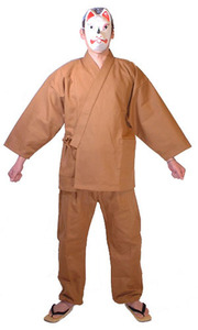 極厚帆布作務衣（8号金茶）　日本製
