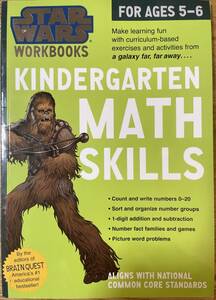 洋書 スターウォーズ Star Wars Workbooks - Star Wars Kindergarten Math Skills For Ages 5-6 英語教材 語学学習 英会話 単語 辞書 知育