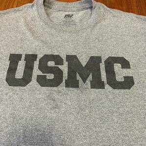 沖縄 米軍放出品 USMC MARINE 半袖 Tシャツ オシャレ ファッション 古着 ビンテージ MEDIUM グレー (管理番号HI7)の画像3