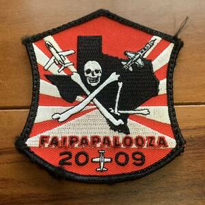 沖縄 米軍放出品 FAIPAPALOOZA 2009 ワッペン ベルクロ 手芸 リメイク ハンドメイド 刺繍 資材 (管理番号JK7)