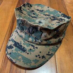 海兵隊実物 米軍 USMC ウッドランドマーパット キャップ キャンプ アウトドア サバゲーRECON/MARSOC MEDIUM (管理番号HI17)