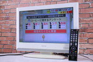 TOSHIBA 液晶テレビ REGZA 19A8000 2010年製 地デジ専用 同メーカーリモコン付き 中古品■(F5296) 