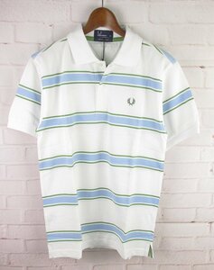 LST8026 FRED PERRY フレッドペリー ボーダー ポロシャツ XS 未使用 
