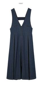 ■【STYLE DELI】【LUXE】プリーツインデニムジャンパースカート／ブルー・01サイズ