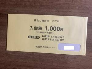 西松屋 株主優待券1,000円分