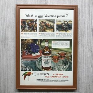 ◆即決◆1948年(昭和23年) CORBY'S コルビーズ ウィスキー【B4-6224】アメリカ ビンテージ雑誌広告【B4額装品】当時物/本物広告★同梱可