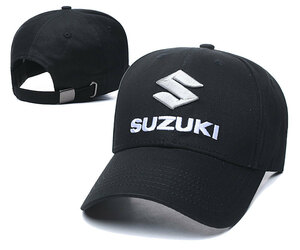 スズキ 帽子 スポーツ コットンツイル刺繍ロゴ ゴルフ 野球帽 ブラック #1