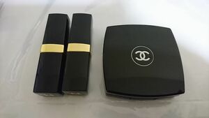 3点 セット★CHANEL★口紅 チーク★パウダー シャネル フェイス デパ オレンジ ルージュ ベージュ 人気 コーラル make cosme コスメ メイク