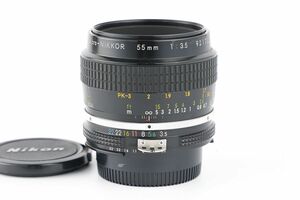 00447cmrk Nikon Ai MICRO-NIKKOR 55mm F3.5 単焦点 標準 マクロレンズ Fマウント