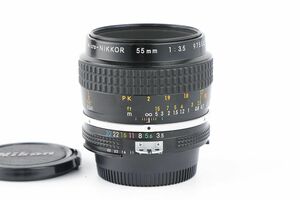 00529cmrk Nikon Ai MICRO-NIKKOR 55mm F3.5 単焦点 標準 マクロレンズ Fマウント