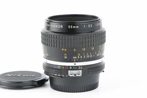 00744cmrk Nikon Ai MICRO-NIKKOR 55mm F3.5 単焦点 標準 マクロレンズ Fマウント