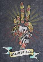 USA製 エド ハーディ Ed Hardy by Christian Audigier ヴィンテージ加工 OMNIPEACE T シャツ S_画像4