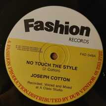 Joseph Cotton / No Touch The Style　[Fashion Records - FAD 048]_画像1