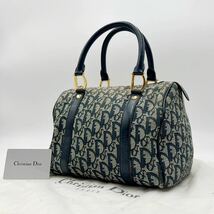 1円 【極美品】 Christian Dior クリスチャンディオール ミニボストン トロッター柄 南京錠 鍵付 ハンドバッグ D金具 レザー キャンバス_画像10