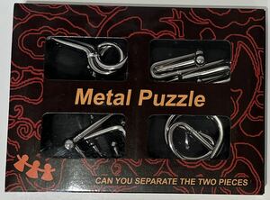 新品　未使用　知恵の輪　4点セット　暇つぶし　脳トレ　パズル　自粛中　手遊び　謎解き　Metal Puzzle