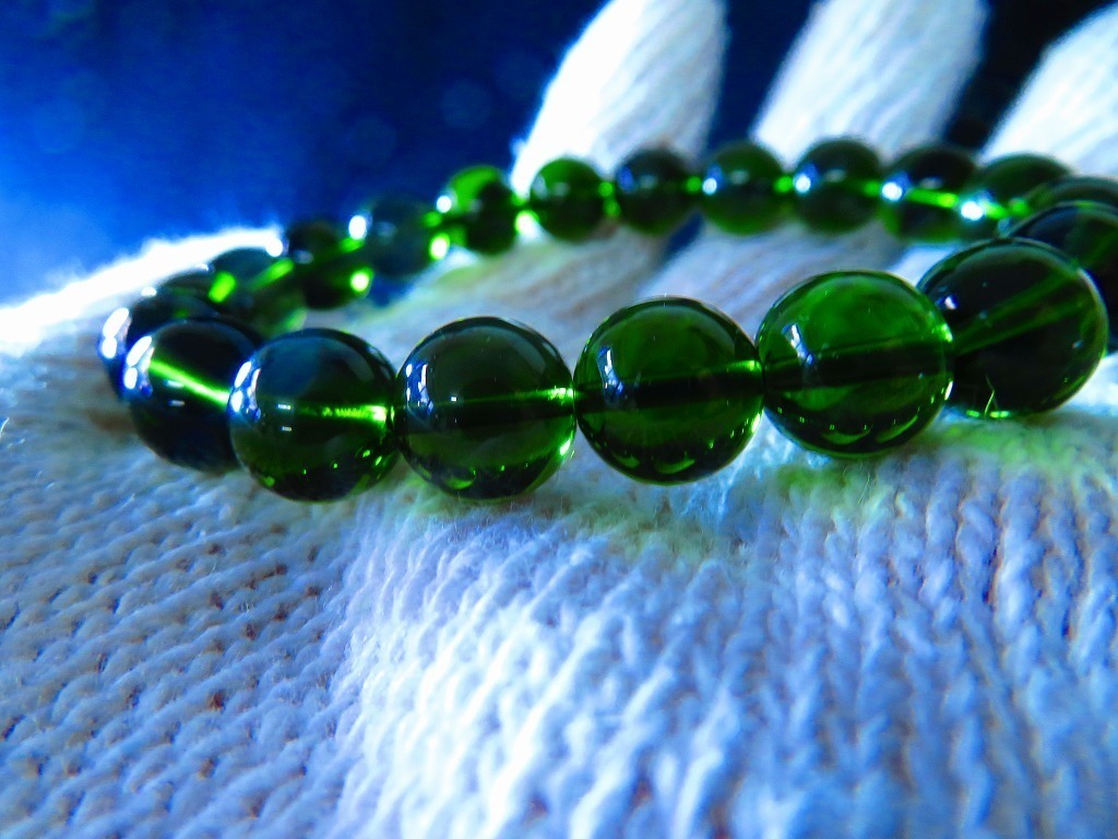 新入荷☆超綺麗☆モルダバイト☆ブレスレット隕石巨大 10mm ...
